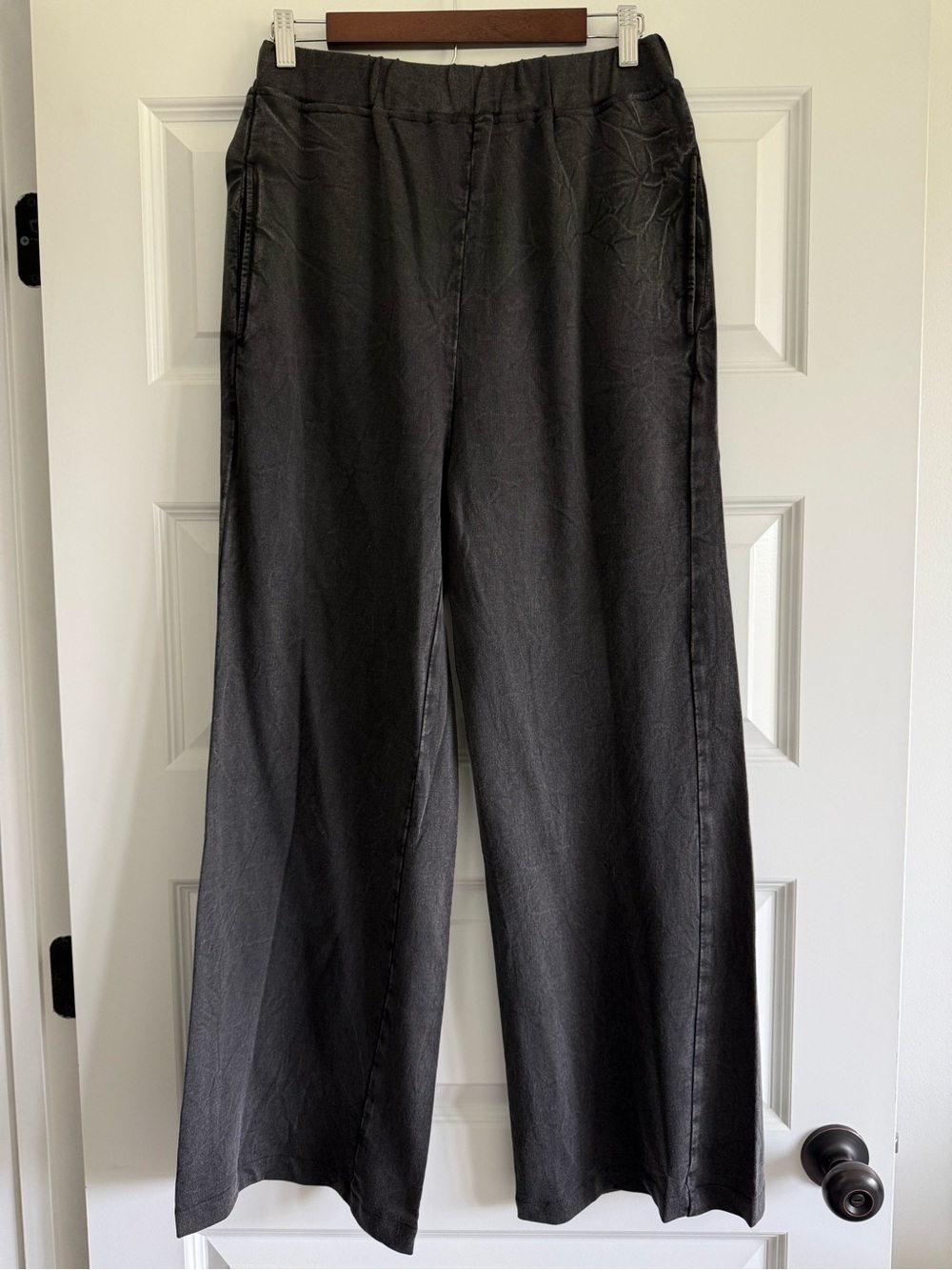 Young Threads Athleisure Wide Leg Mineral Wash Pants
